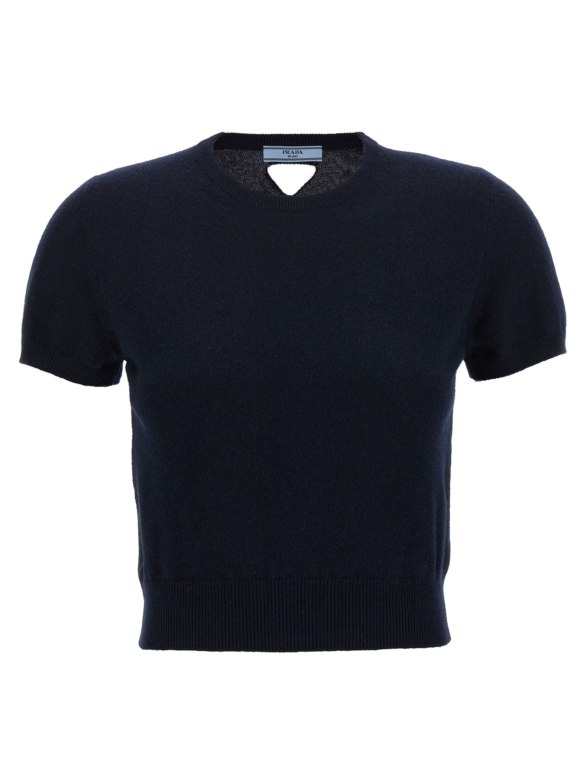Prada Contemporary Design Blue Cashmere Cardigan