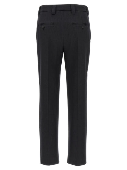 Prada Grey Virgin Wool Dress Pants