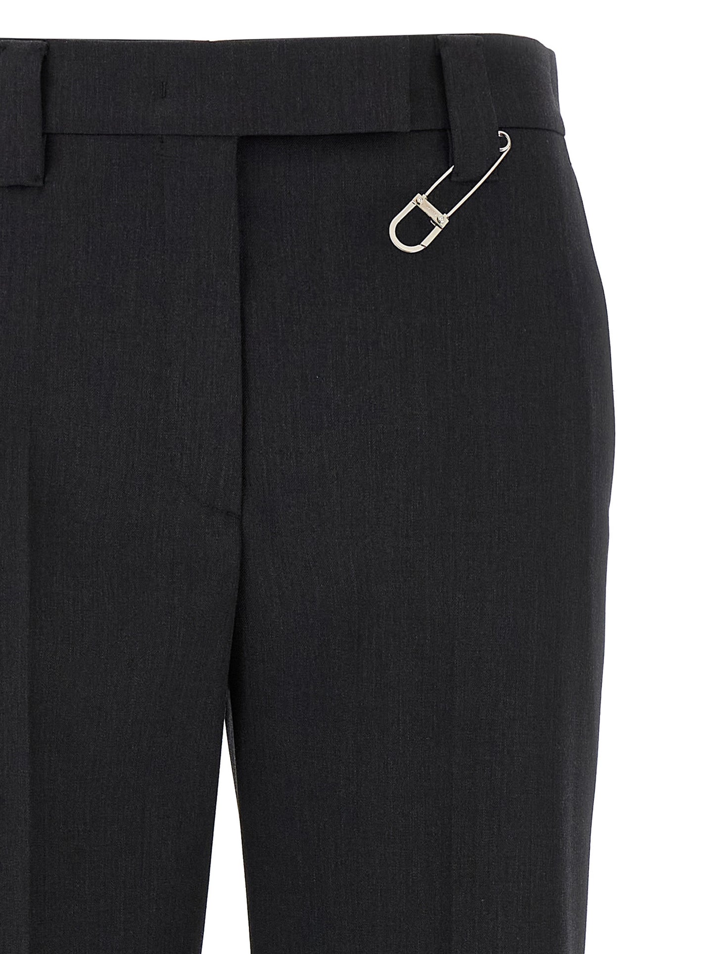 Prada Grey Virgin Wool Dress Pants