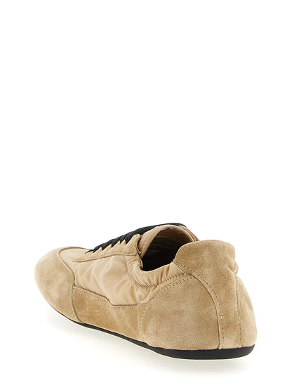 Prada Beige Nylon Collapse Sneakers