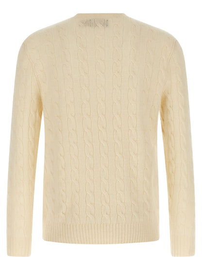 Polo Ralph Lauren Cardigan Lana Blanco - Regulación Térmica Cuello Redondo