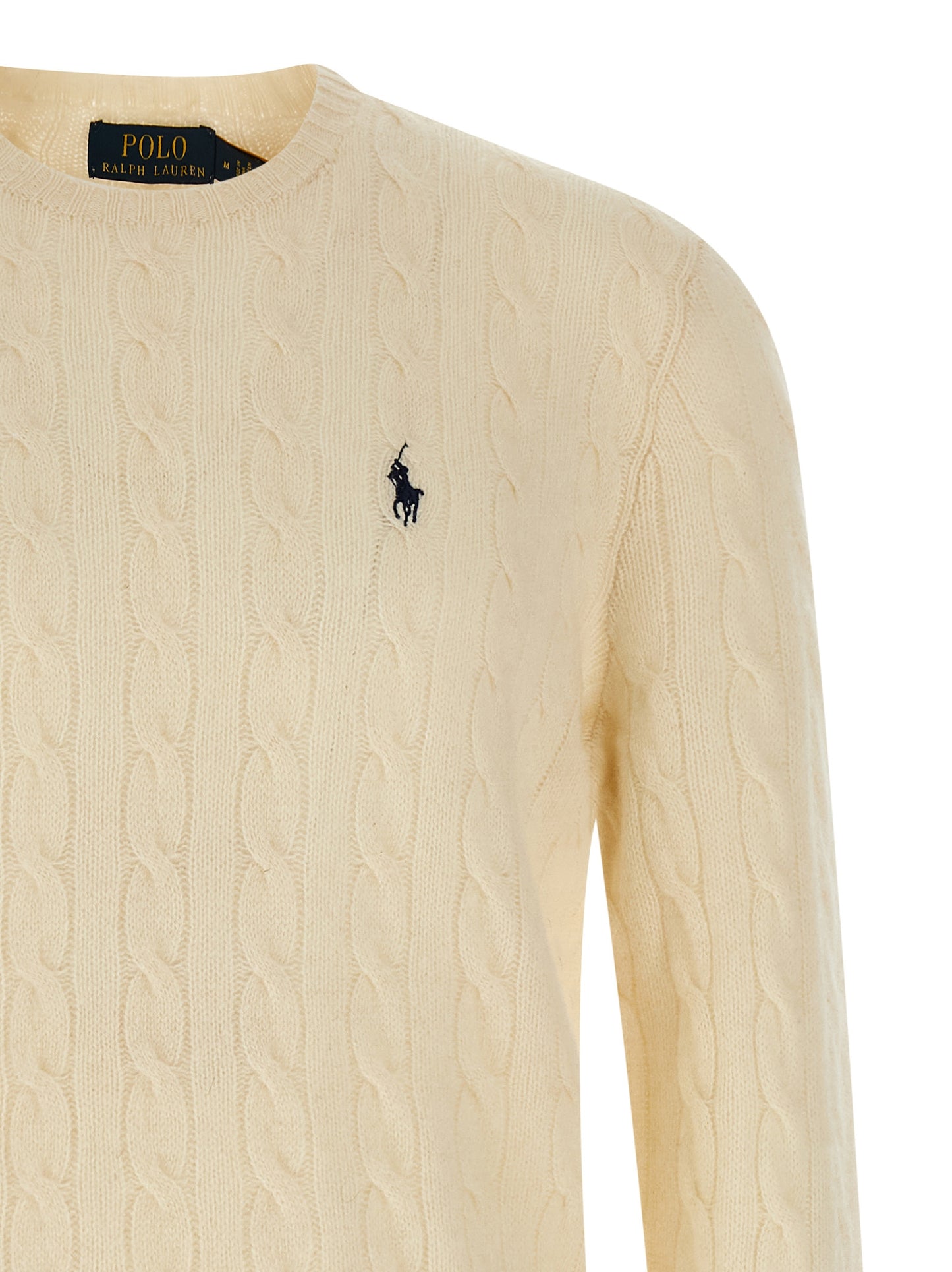 Polo Ralph Lauren Cardigan Lana Blanco - Regulación Térmica Cuello Redondo