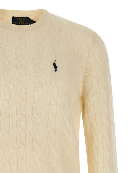 Polo Ralph Lauren Cardigan Lana Blanco - Regulación Térmica Cuello Redondo