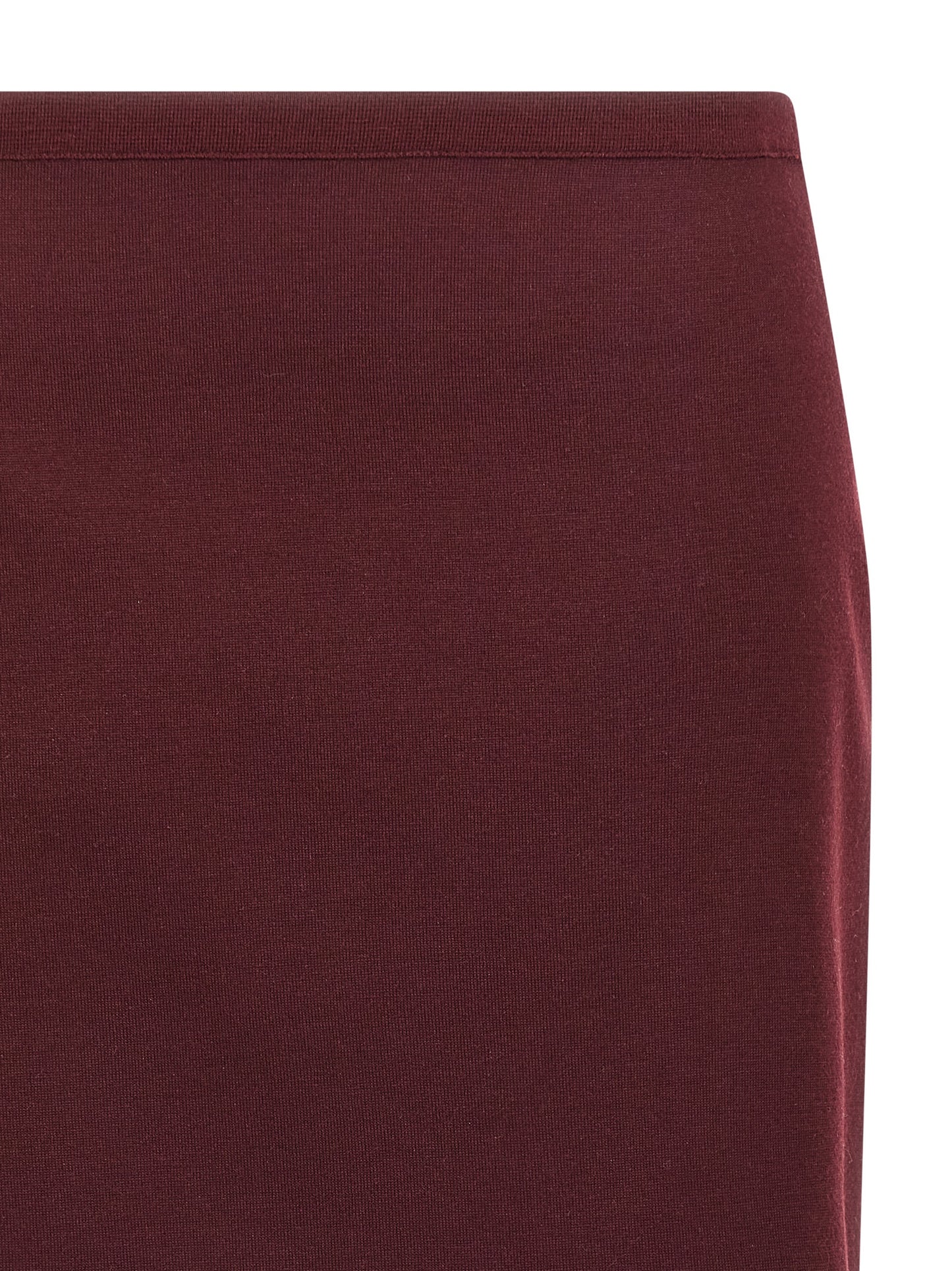 Miu Miu Burgundy Virgin Wool Midi Skirt