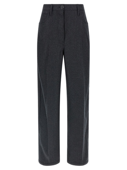 Pantalones Casuales Prada De Lana Virgen Color Gris