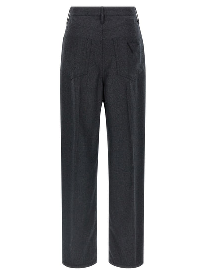 Pantalones Casuales Prada De Lana Virgen Color Gris