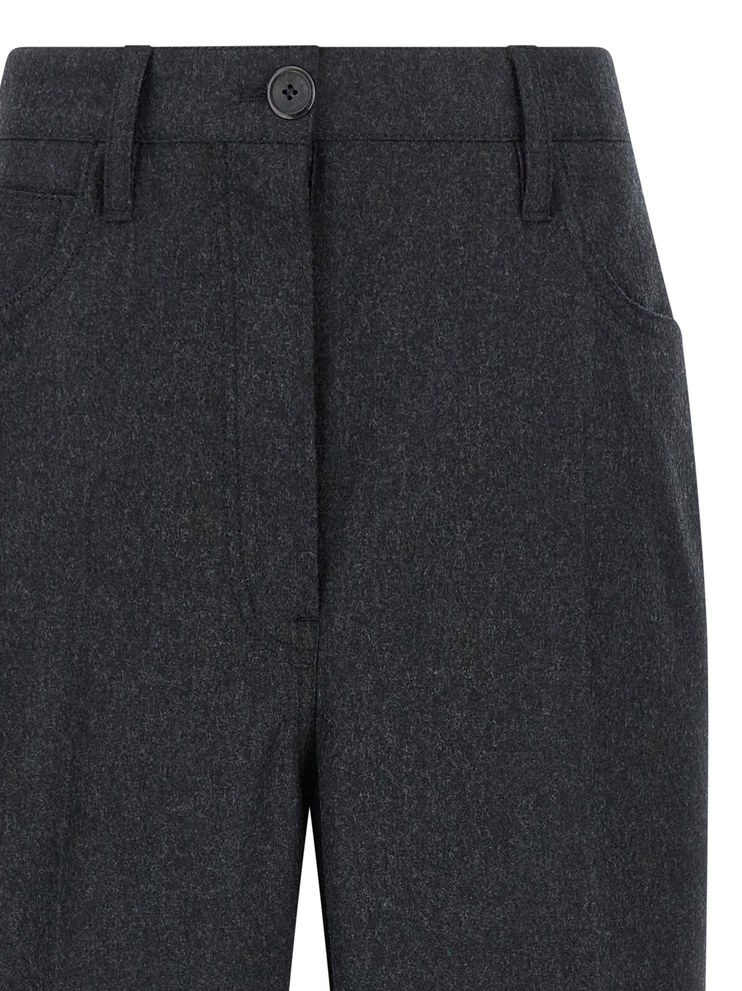 Pantalones Casuales Prada De Lana Virgen Color Gris