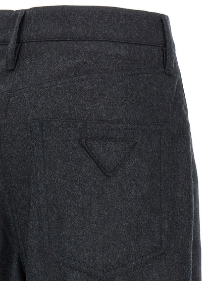 Pantalones Casuales Prada De Lana Virgen Color Gris