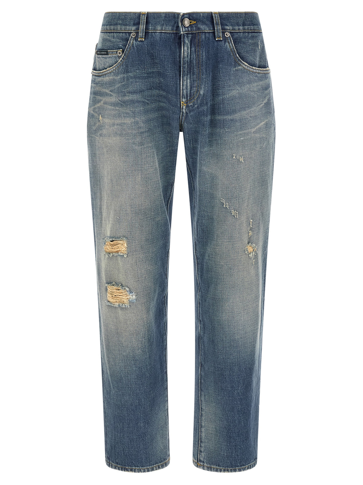 Dolce & Gabbana Vaqueros De Corte Relajado De Algodón Azul