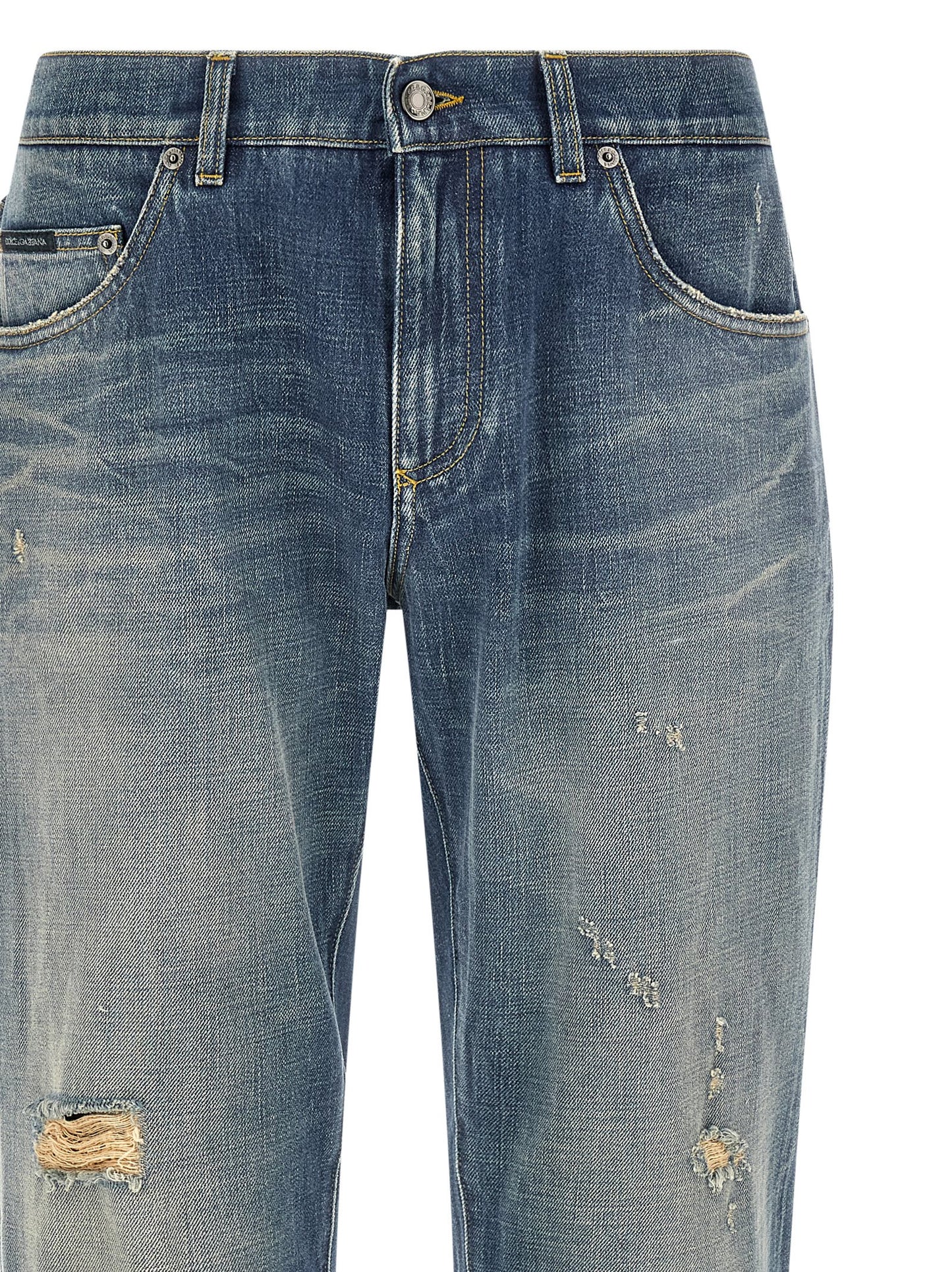 Dolce & Gabbana Vaqueros De Corte Relajado De Algodón Azul
