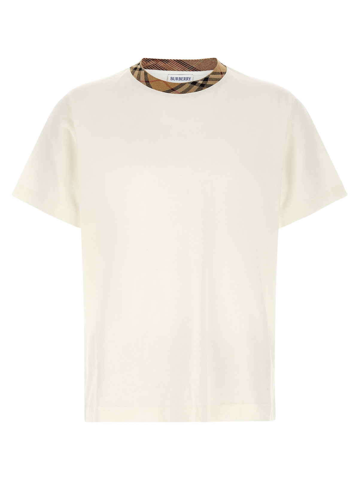 Camiseta Burberry De Algodón Beige Prenda Superior Básica