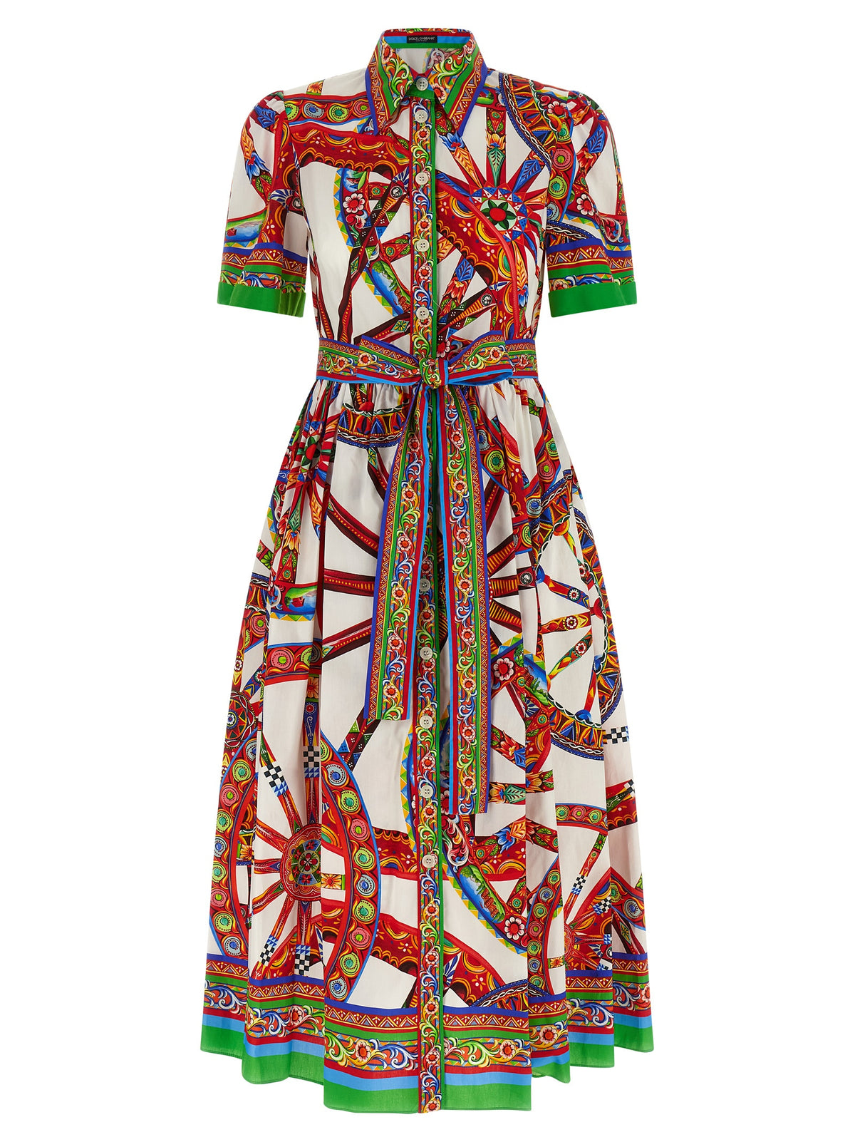 Robe midi Dolce & Gabbana en coton multicolore