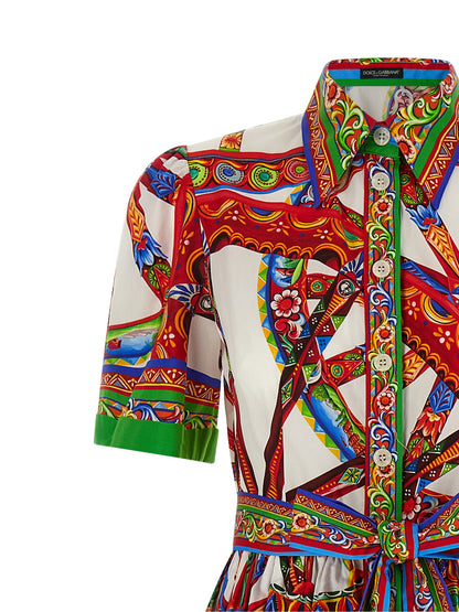 Robe midi Dolce & Gabbana en coton multicolore