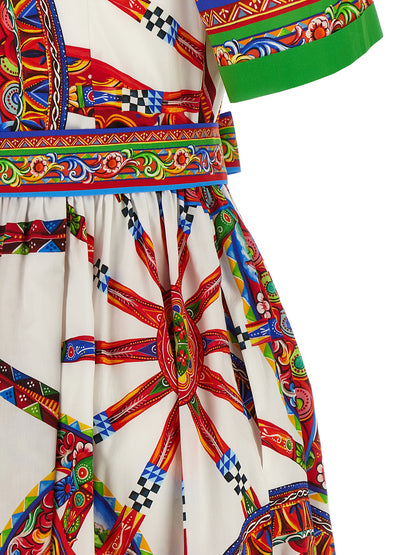 Robe midi Dolce & Gabbana en coton multicolore
