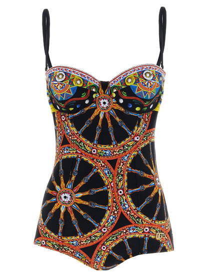 Dolce & Gabbana Maillot Une Pièce - Multicolore En Polyamide