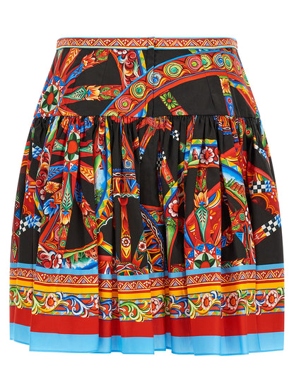 Jupe Longue En Coton Multicolore Tendance Actuelle Mode Vestimentaire Dolce & Gabbana