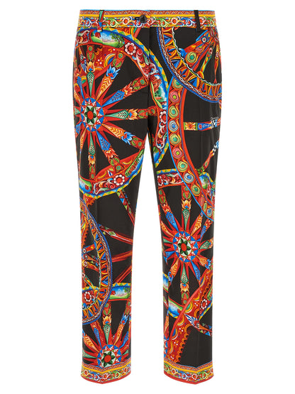 Dolce & Gabbana Multicolor Cotton Casual Trousers