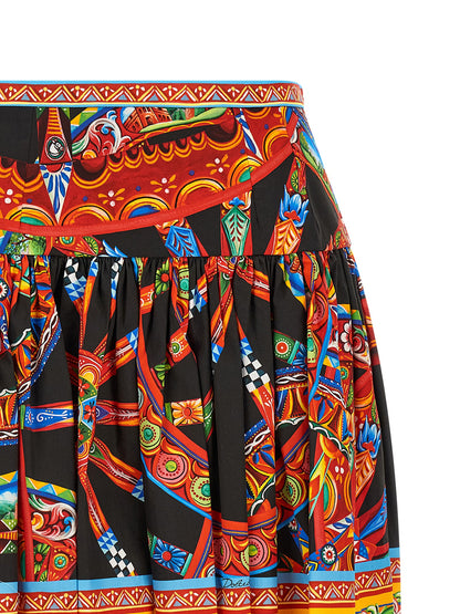 Jupe Longue En Coton Multicolore Tendance Actuelle Mode Vestimentaire Dolce & Gabbana