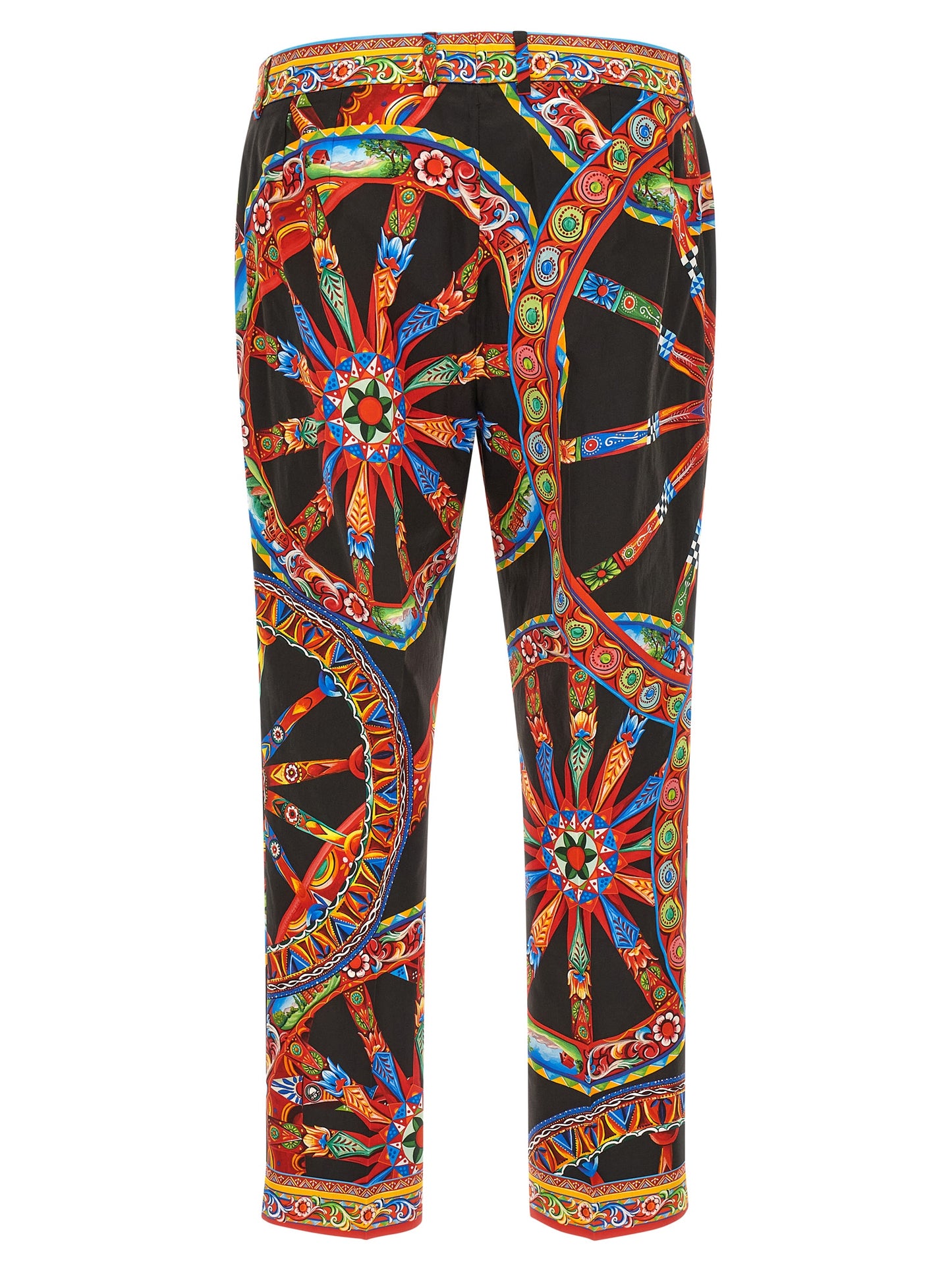 Dolce & Gabbana Multicolor Cotton Casual Trousers