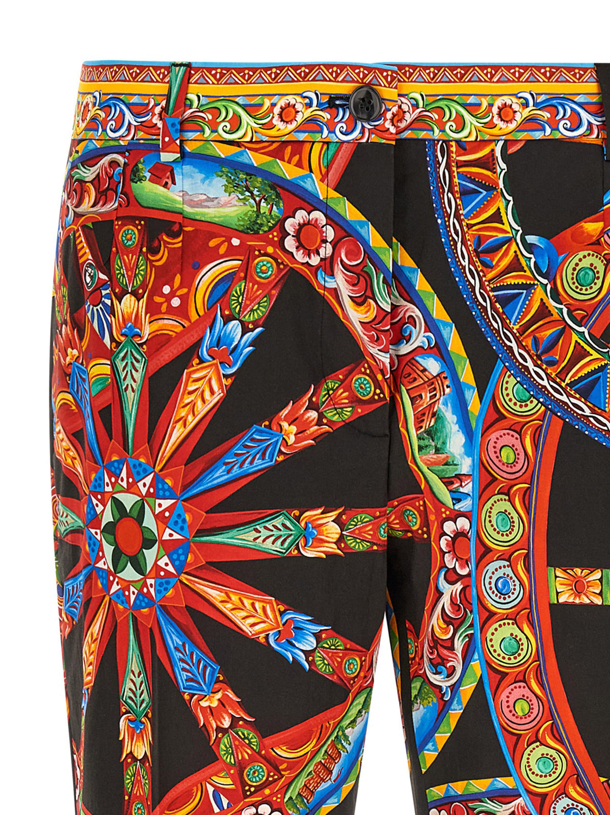 Dolce & Gabbana Multicolor Cotton Casual Trousers