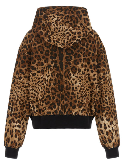 Dolce & Gabbana Sudadera De Algodón Marrón - Estilo Casual Confortable