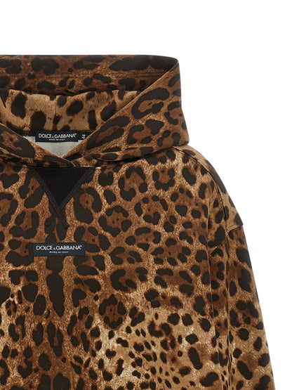 Dolce & Gabbana Sudadera De Algodón Marrón - Estilo Casual Confortable