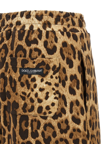 Pantalon Casual En Coton Marron Dolce & Gabbana