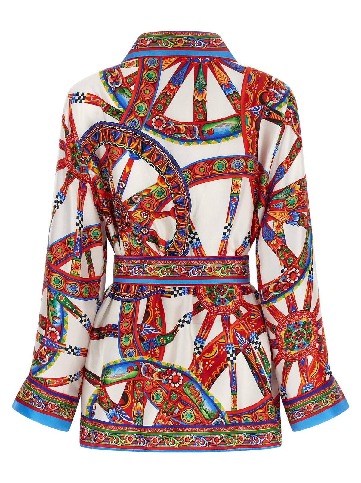 Blusa De Seda Pura Multicolor Dolce & Gabbana Modelo Vanity