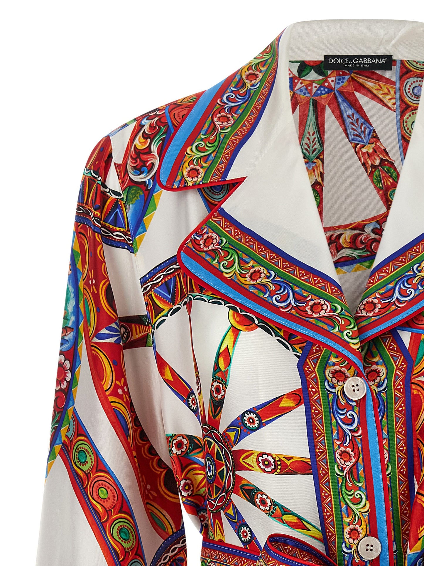 Blusa De Seda Pura Multicolor Dolce & Gabbana Modelo Vanity