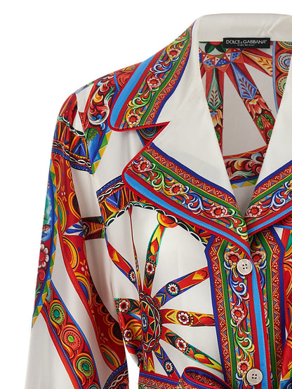 Blusa De Seda Pura Multicolor Dolce & Gabbana Modelo Vanity