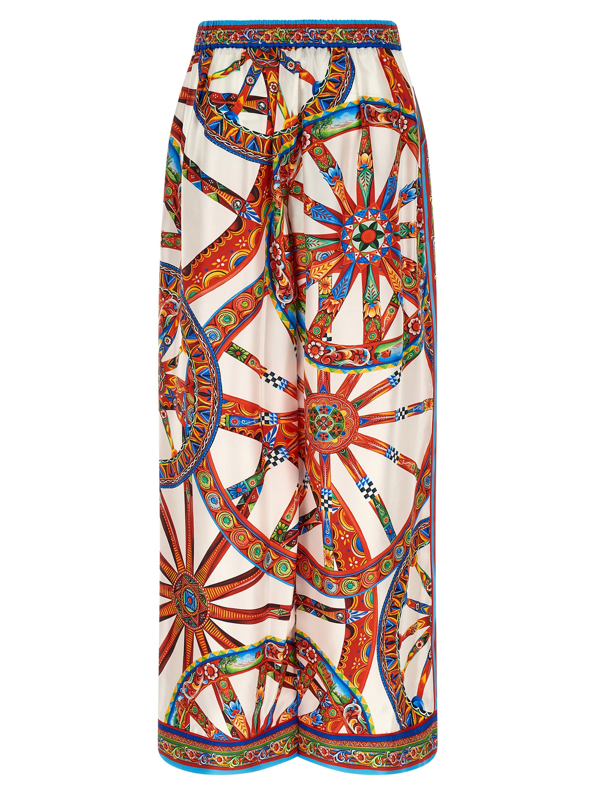 Dolce & Gabbana Multicolor Casual Silk Trousers