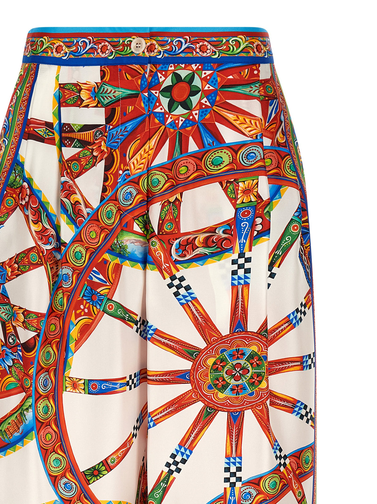 Dolce & Gabbana Multicolor Casual Silk Trousers
