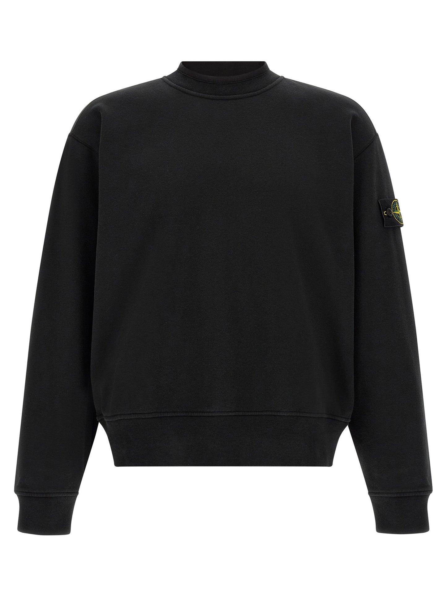 Stone Island Modern Style Black Cotton Sweatshirt