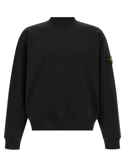 Stone Island Modern Style Black Cotton Sweatshirt