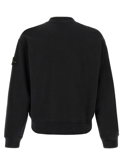 Stone Island Modern Style Black Cotton Sweatshirt