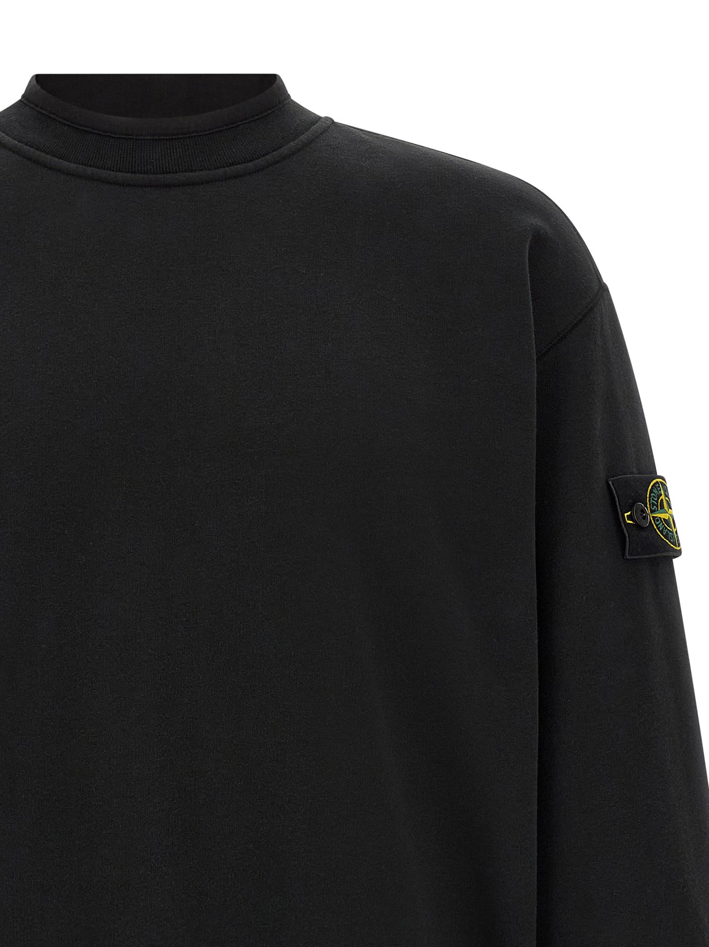 Stone Island Modern Style Black Cotton Sweatshirt