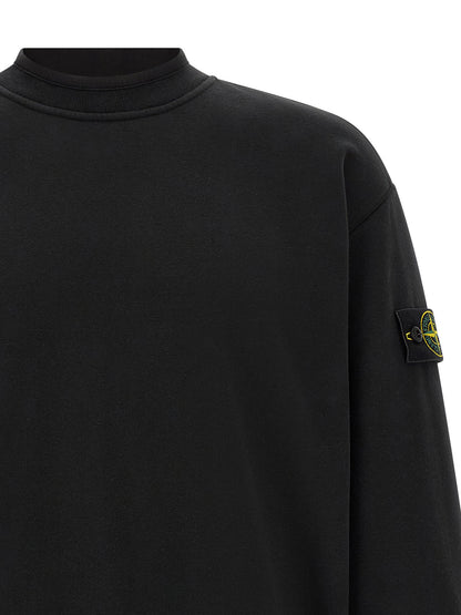 Stone Island Modern Style Black Cotton Sweatshirt