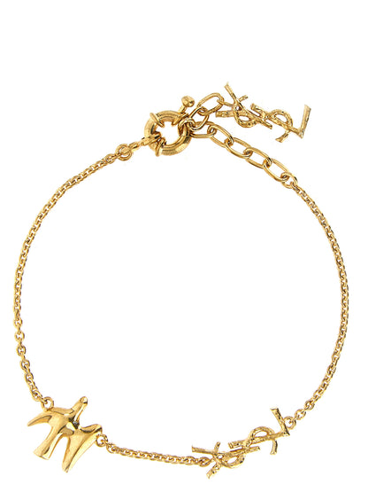 Saint Laurent Gold-Tone Brass Bangle Bracelet
