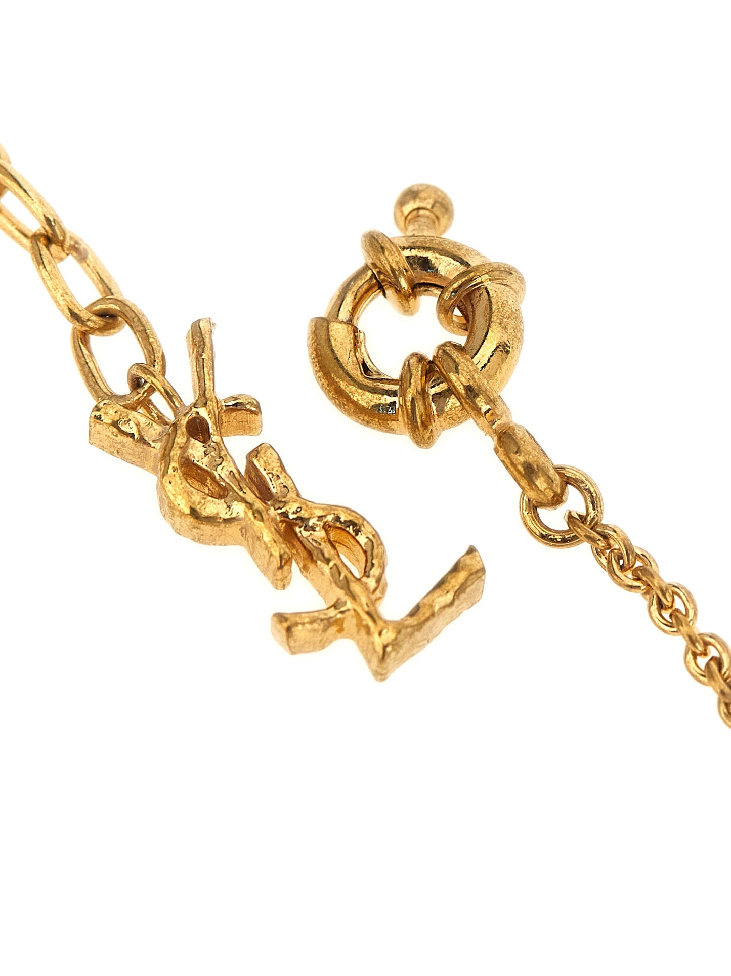 Saint Laurent Gold-Tone Brass Bangle Bracelet
