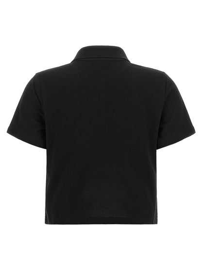 Saint Laurent Camisa Polo De Algodón Negro - Calce Definido Y Confort