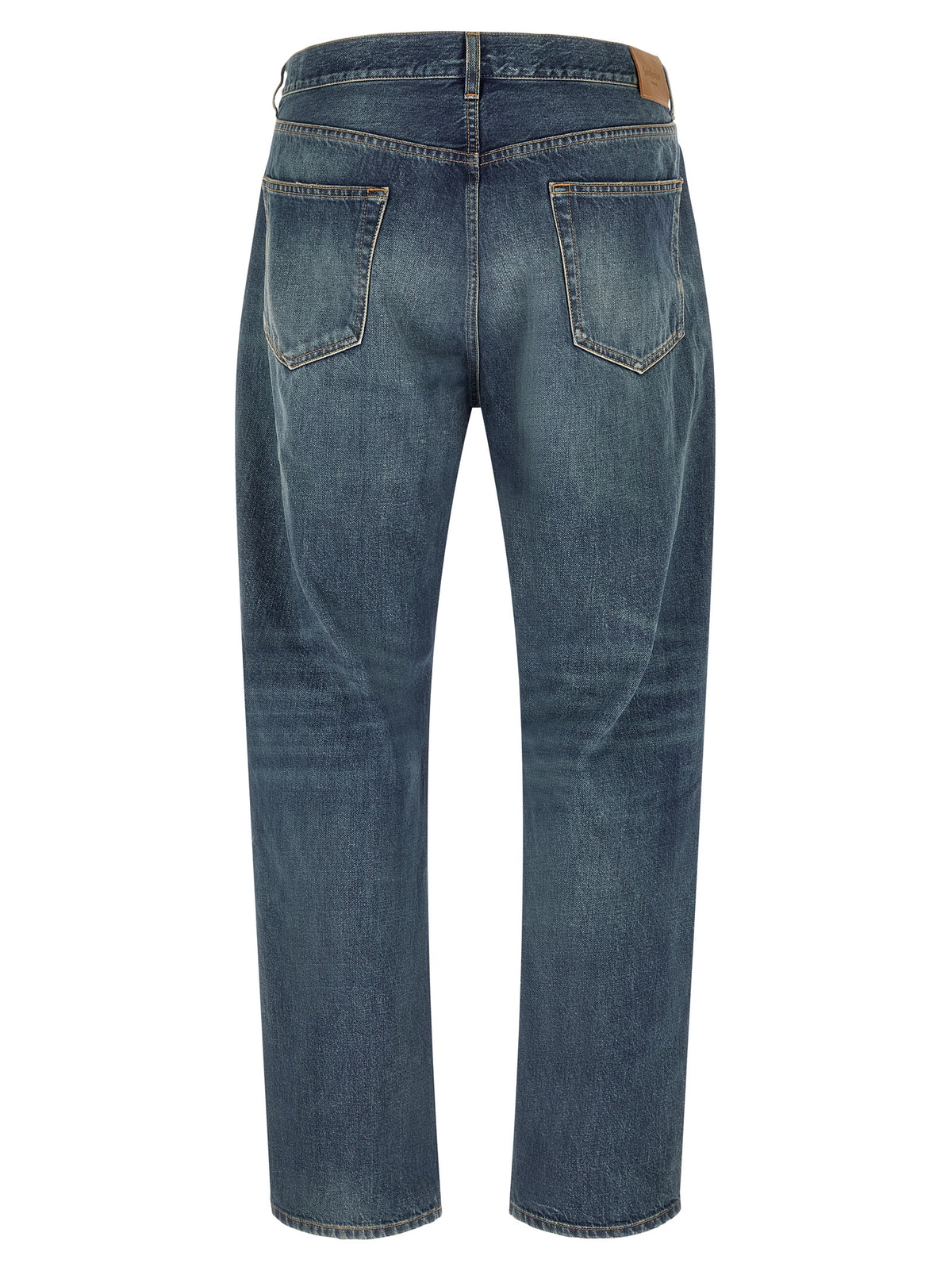 Jean droit en coton bleu Saint Laurent