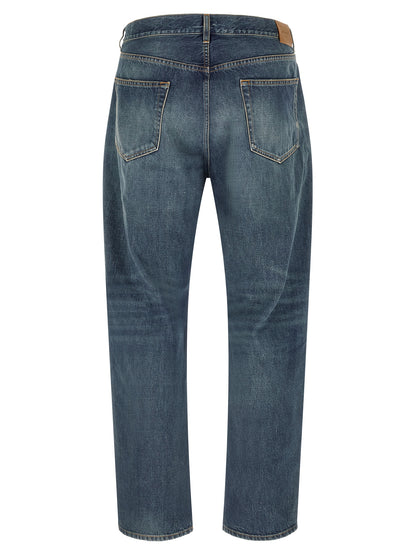Jean droit en coton bleu Saint Laurent