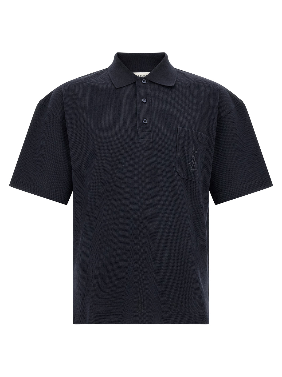 T-shirt Polo Saint Laurent Bleu En Coton Piqué