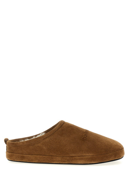 Mules Balenciaga Alaska Sabots De Piel De Becerro Marrón