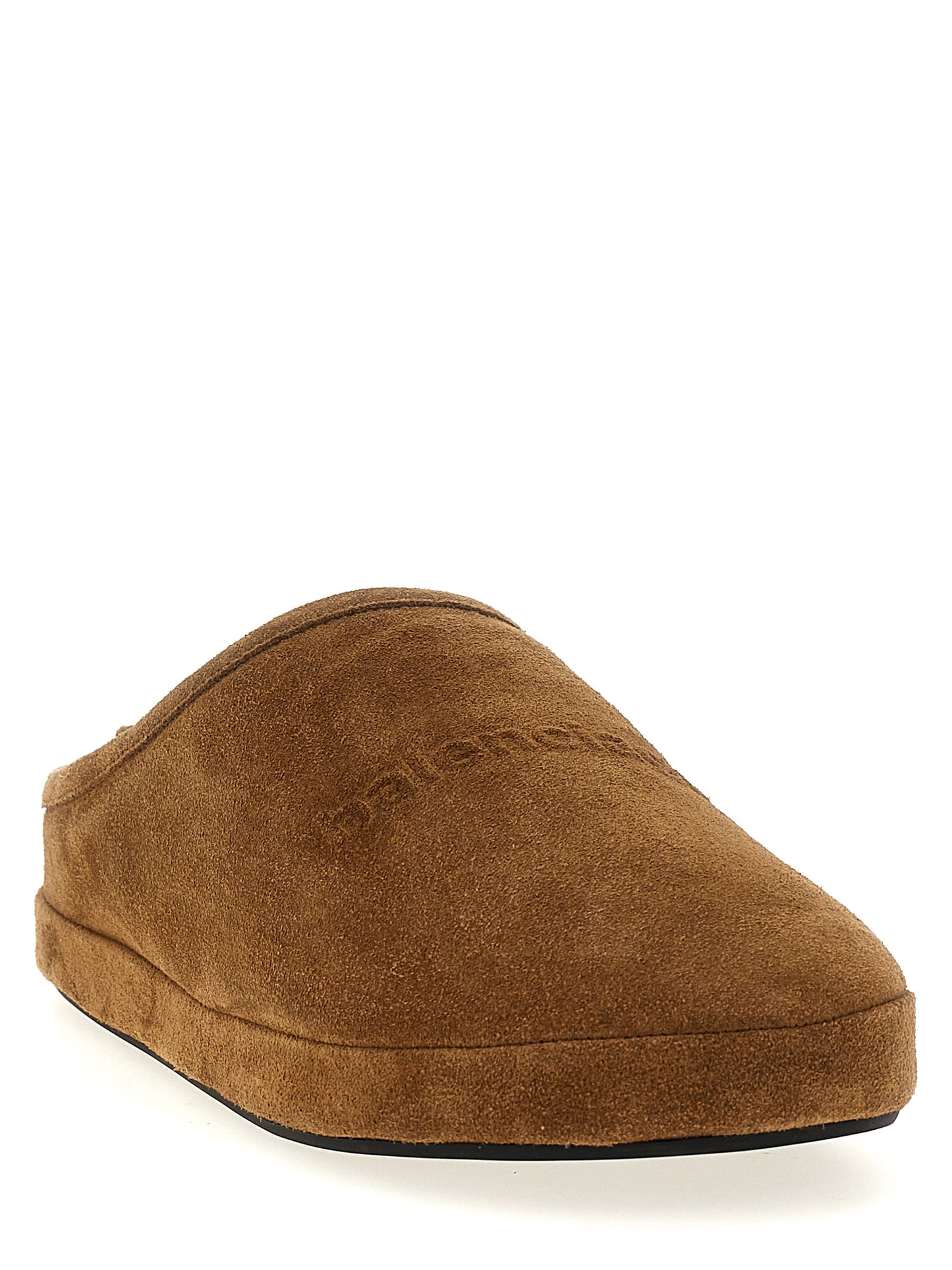 Mules Balenciaga Alaska Sabots De Piel De Becerro Marrón