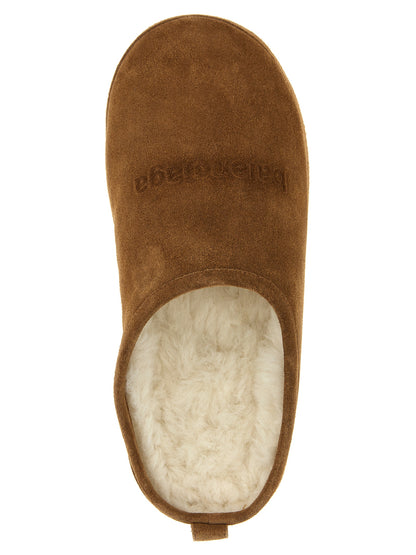 Mules Balenciaga Alaska Sabots De Piel De Becerro Marrón