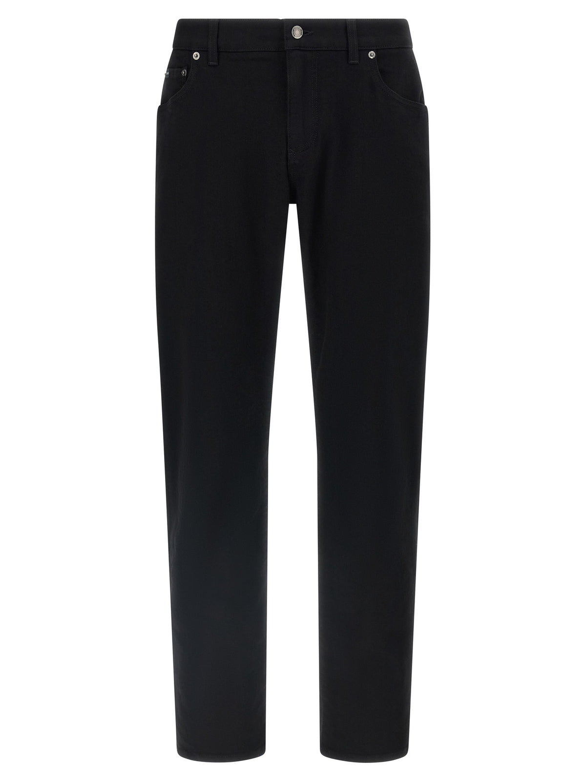 Jean slim en coton noir design Dolce & Gabbana