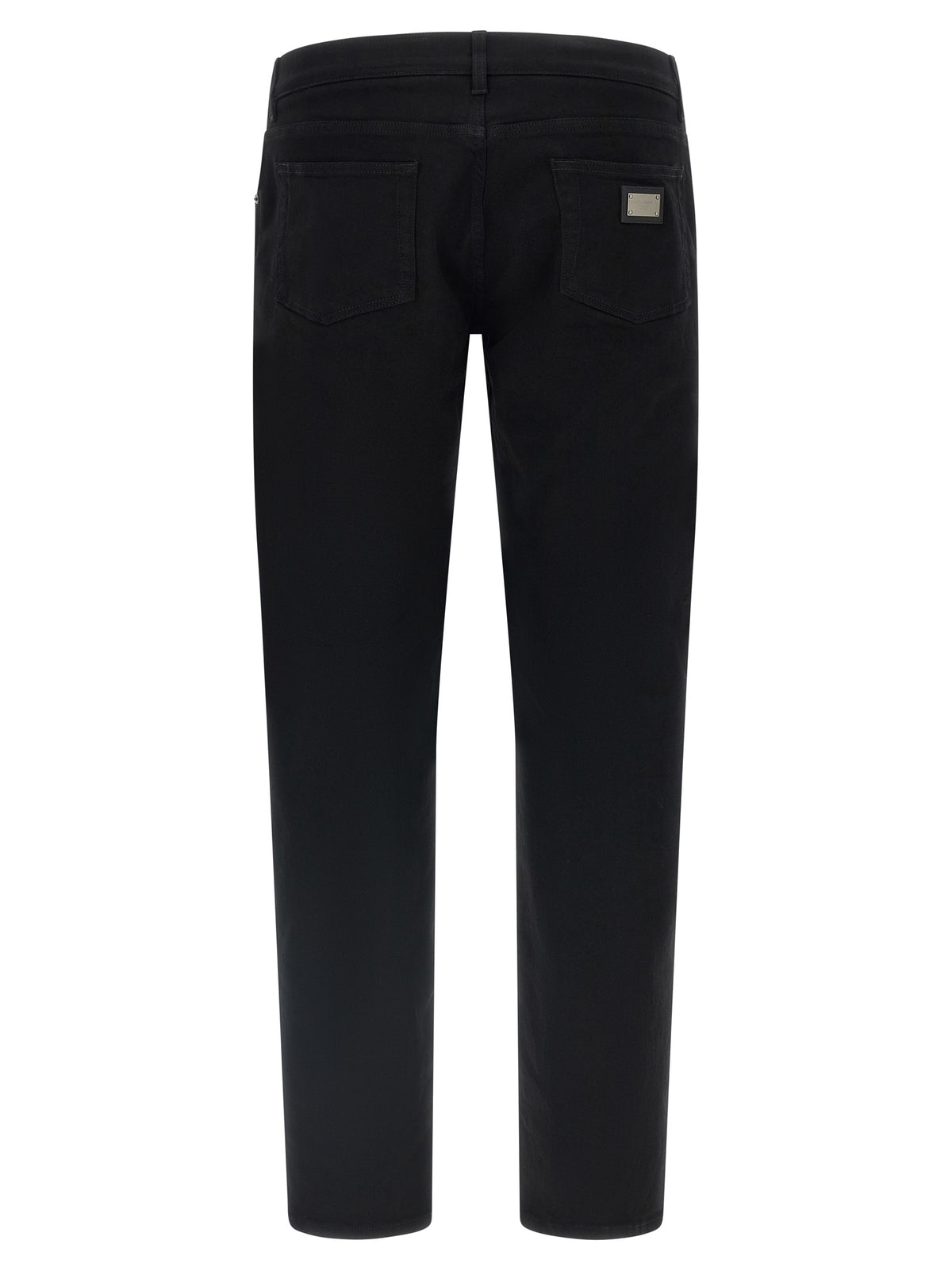 Jean slim en coton noir design Dolce & Gabbana