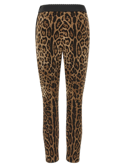 Leggings De Viscosa En Tono Marrón De Dolce & Gabbana