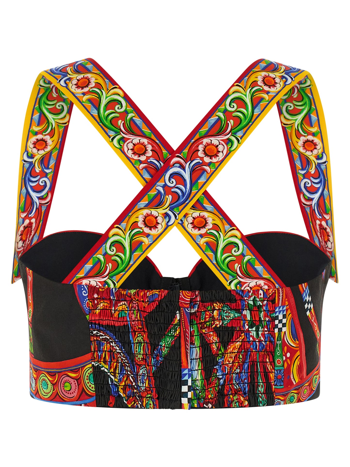 Blusa De Algodón Multicolor Dolce & Gabbana - Corte Corsé Fluido